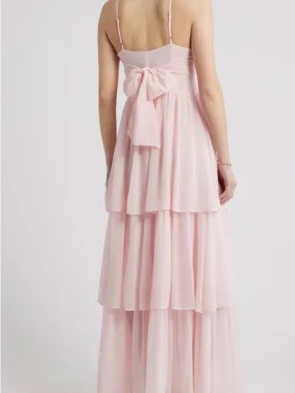bp Blush Pink Tiered Spaghetti-Strap Maxi Dress - Picture 2 of 5